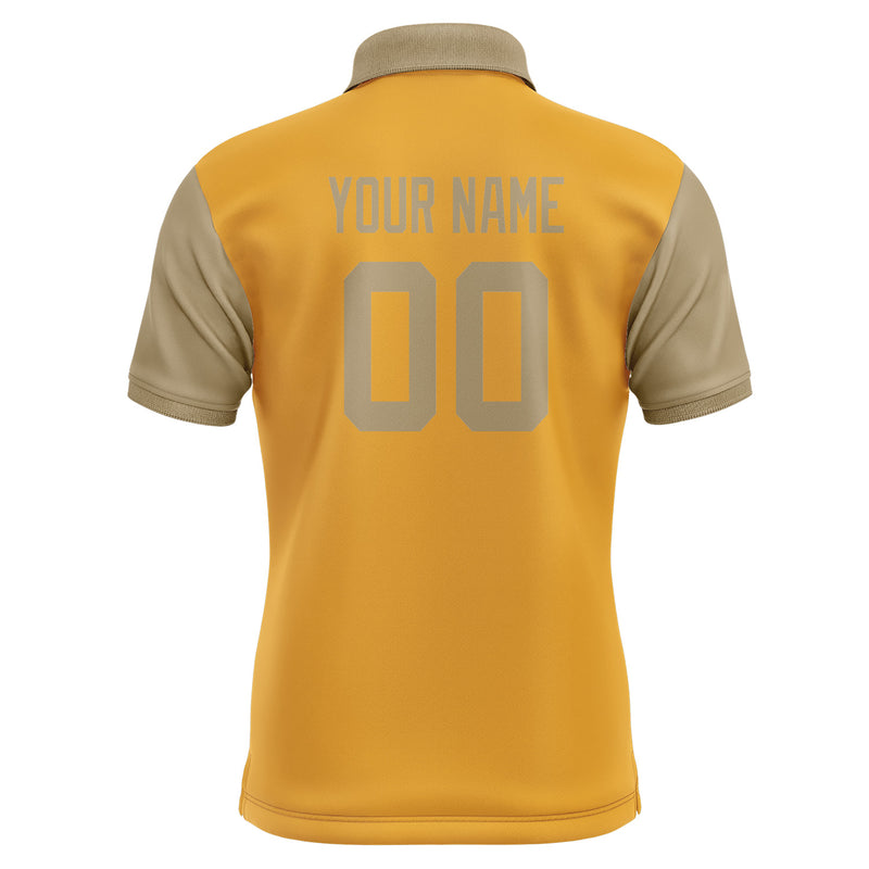 Custom Yellow Light Khaki Short-Sleeve Polo Shirt PO192525B125