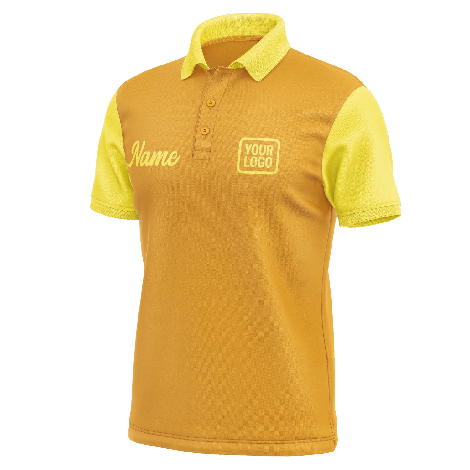 Custom Yellow Light Yellow Short-Sleeve Polo Shirt PO192626B126