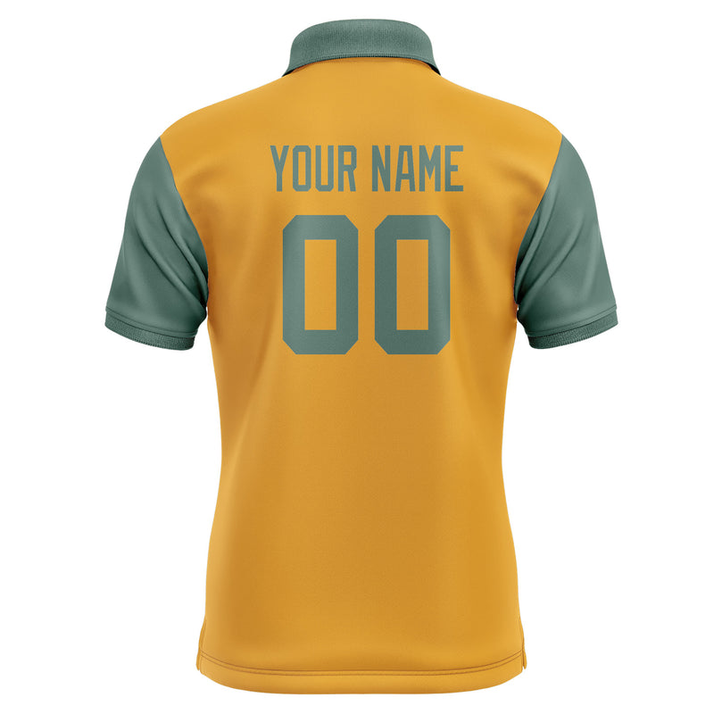 Custom Yellow Blue Green Short-Sleeve Polo Shirt PO192727B127