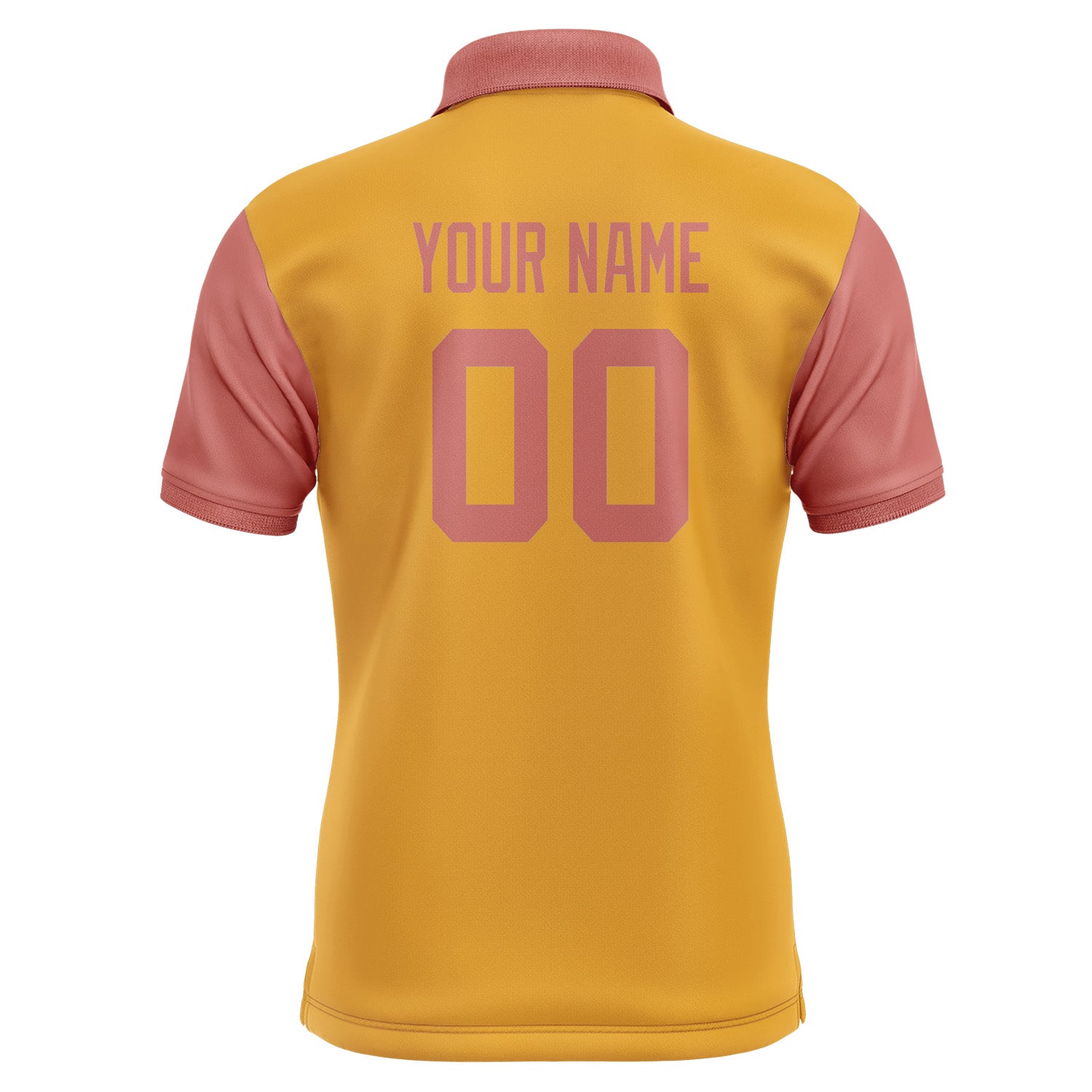 Custom Yellow Copper Rose Short-Sleeve Polo Shirt PO192929B129