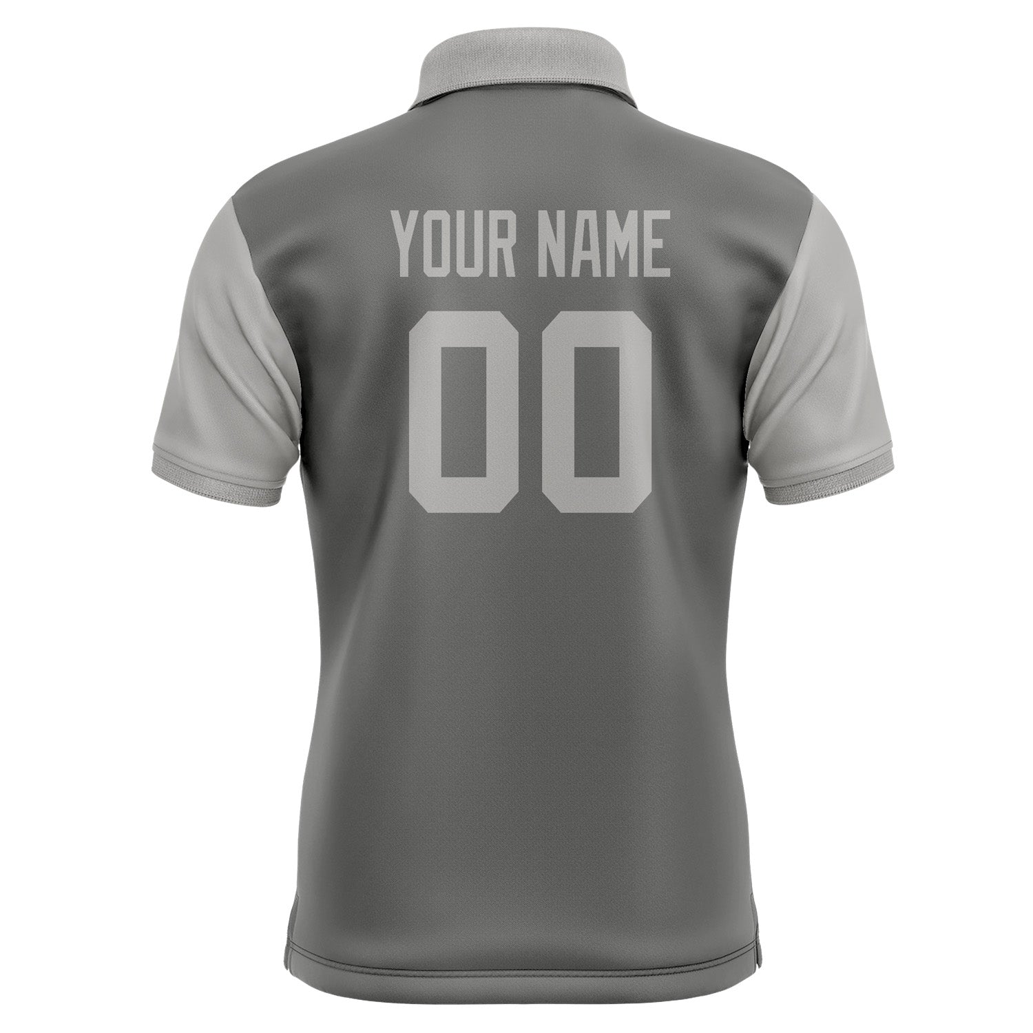 Custom Dark Grey Gray Short-Sleeve Polo Shirt PO200404B104