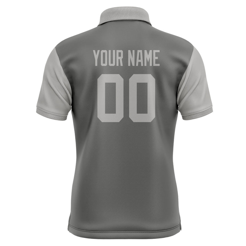 Custom Dark Grey Gray Short-Sleeve Polo Shirt PO200404B104