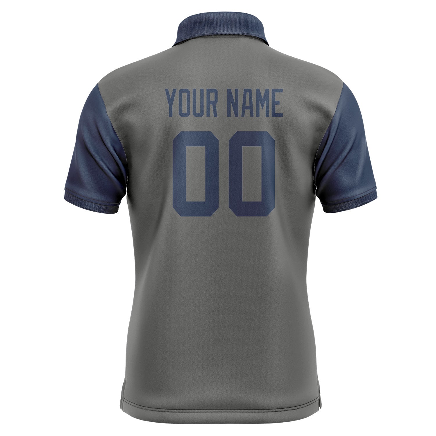 Custom Dark Grey Blue Short-Sleeve Polo Shirt PO201010B110