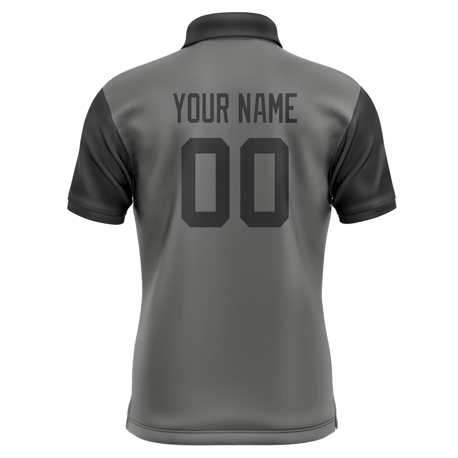 Custom Dark Grey Black Short-Sleeve Polo Shirt PO201717B117