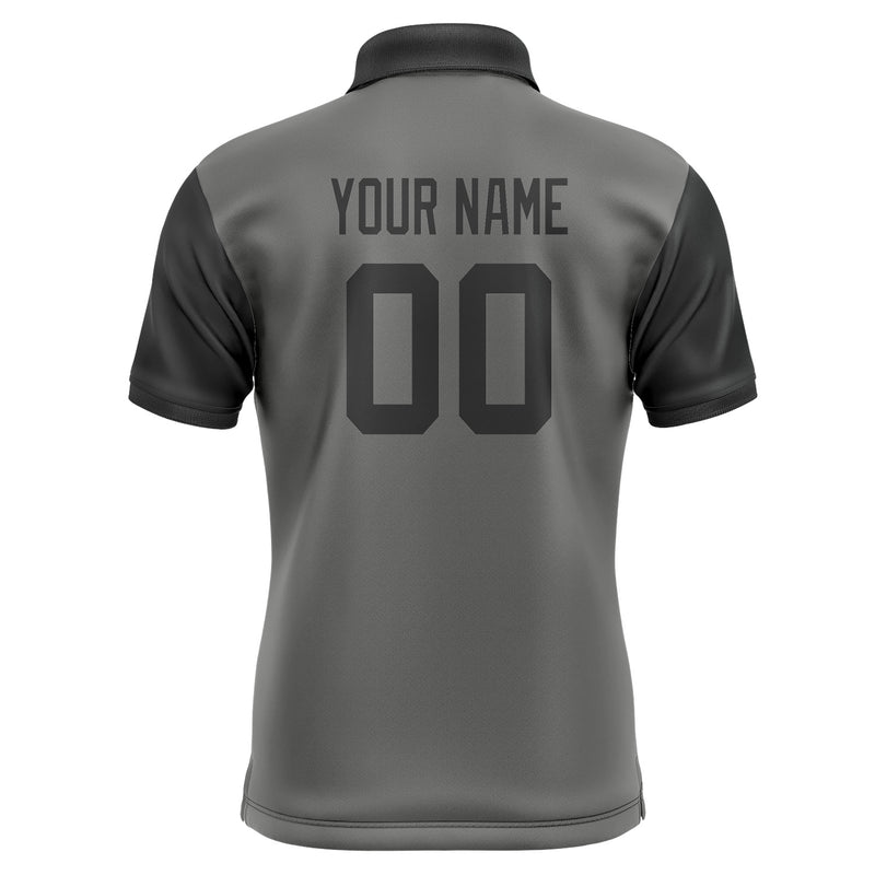 Custom Dark Grey Black Short-Sleeve Polo Shirt PO201717B117