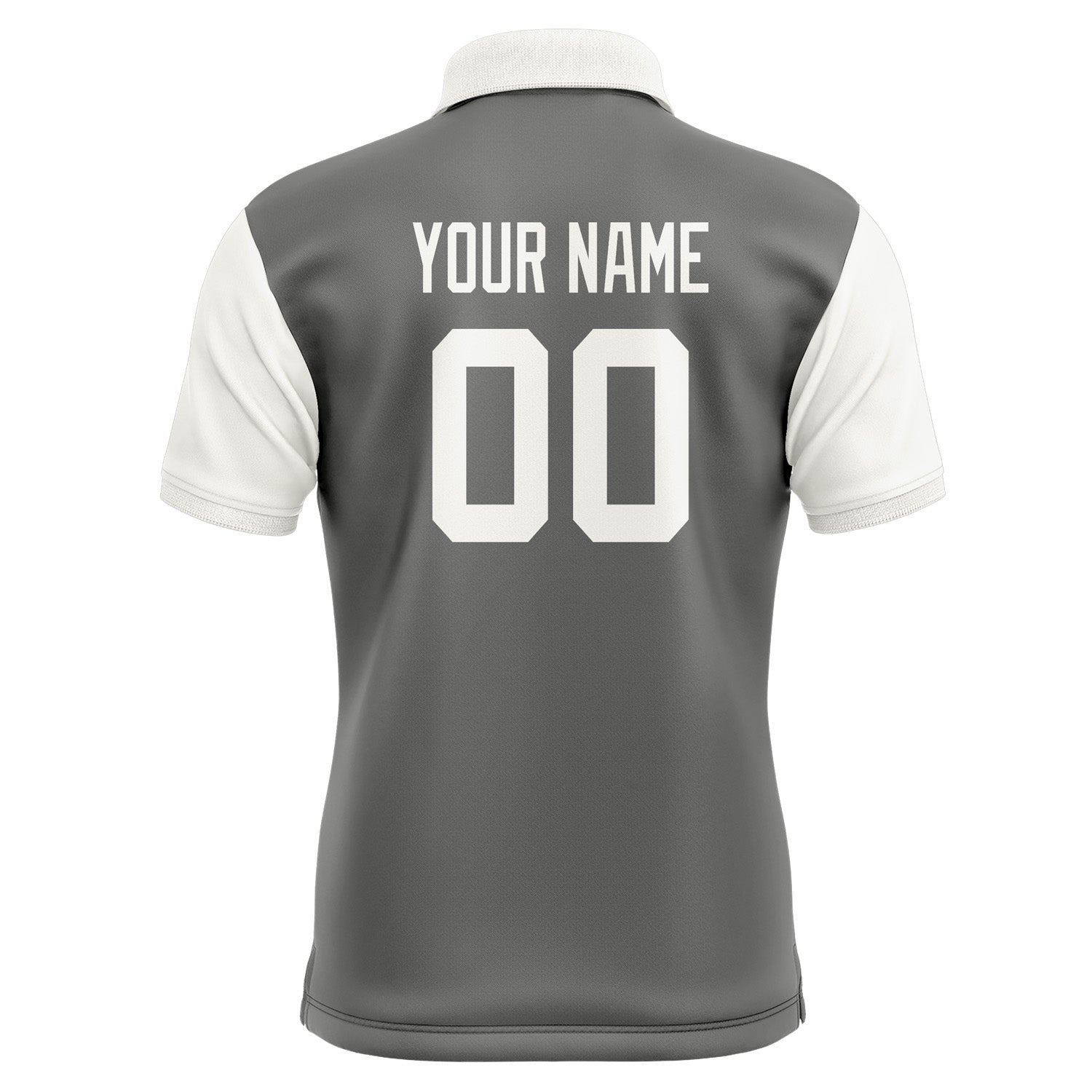 Custom Dark Grey White Short-Sleeve Polo Shirt PO201818B118