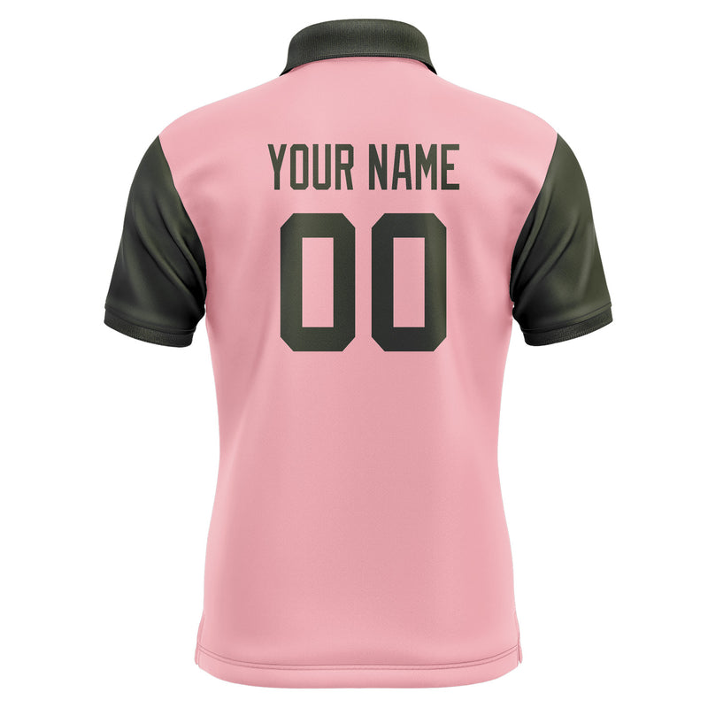 Custom Light Pink Olive Short-Sleeve Polo Shirt PO210202B102