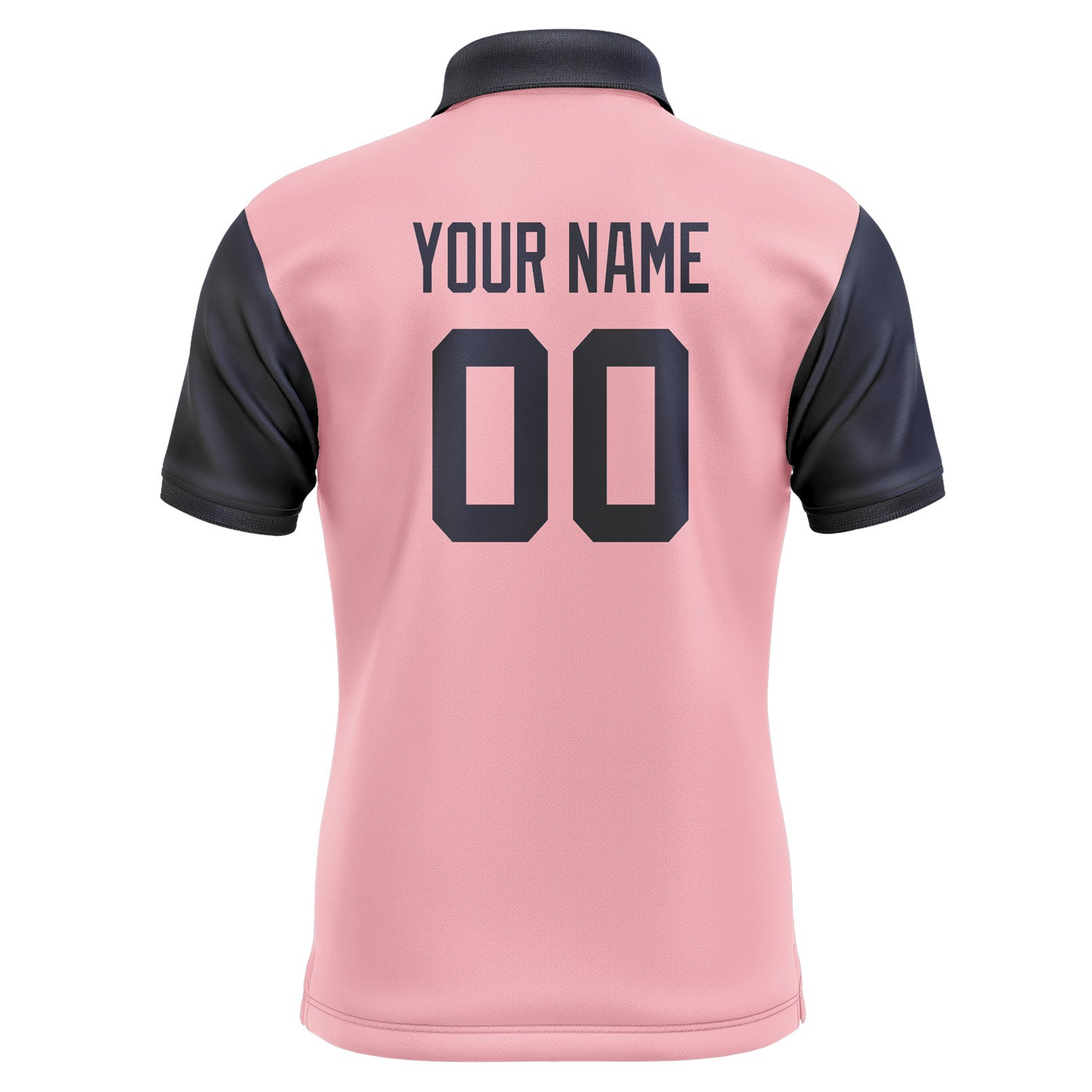 Custom Light Pink Navy Short-Sleeve Polo Shirt PO211111B111