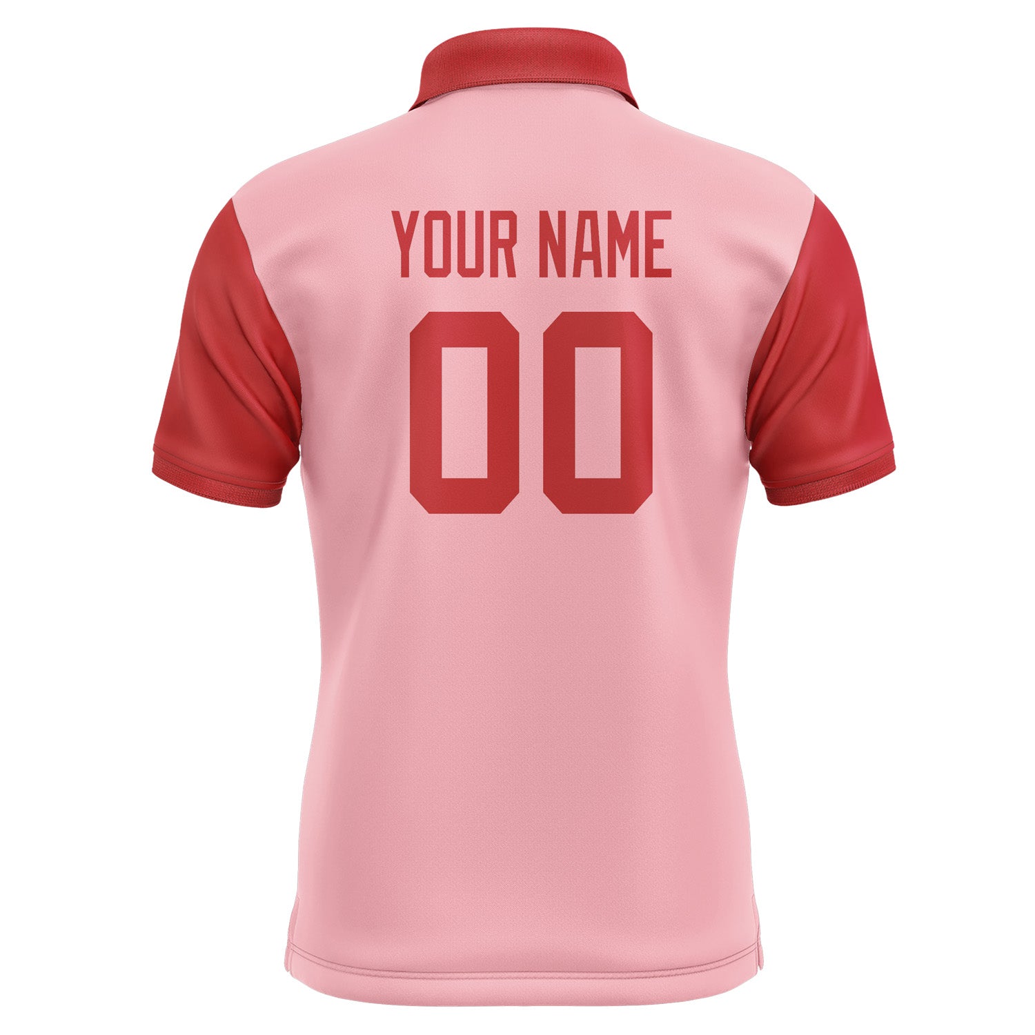 Custom Light Pink Red Short-Sleeve Polo Shirt PO211414B114