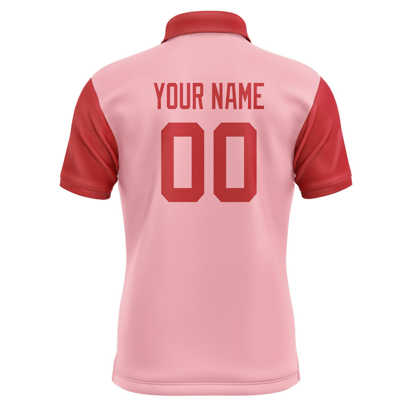 Custom Light Pink Red Short-Sleeve Polo Shirt PO211414B114