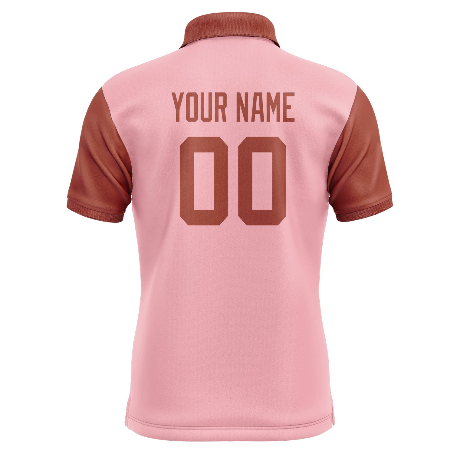 Custom Light Pink Coral Red Short-Sleeve Polo Shirt PO211616B116