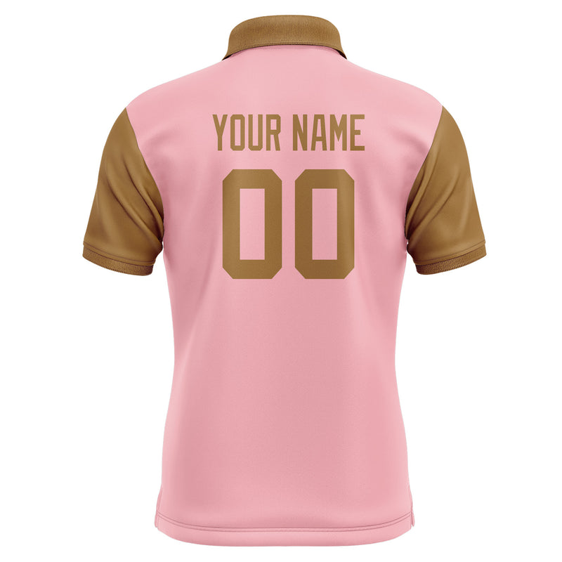 Custom Light Pink Khaki Short-Sleeve Polo Shirt PO212222B122