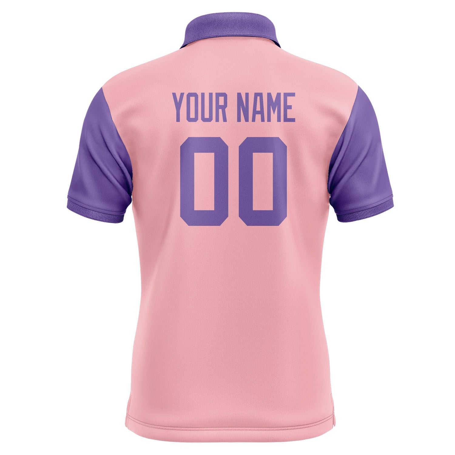 Custom Light Pink Light Purple Short-Sleeve Polo Shirt PO212323B123