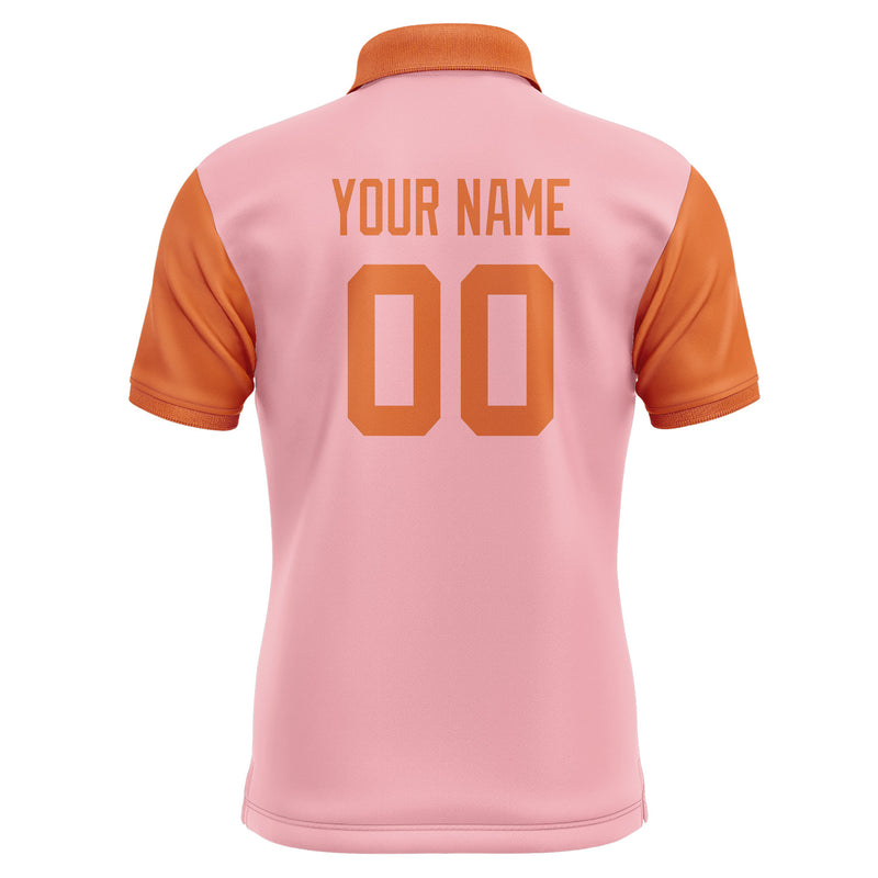 Custom Light Pink Orange Short-Sleeve Polo Shirt PO212828B128