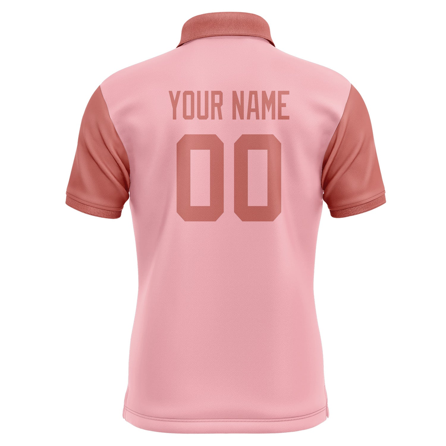 Custom Light Pink Copper Rose Short-Sleeve Polo Shirt PO212929B129