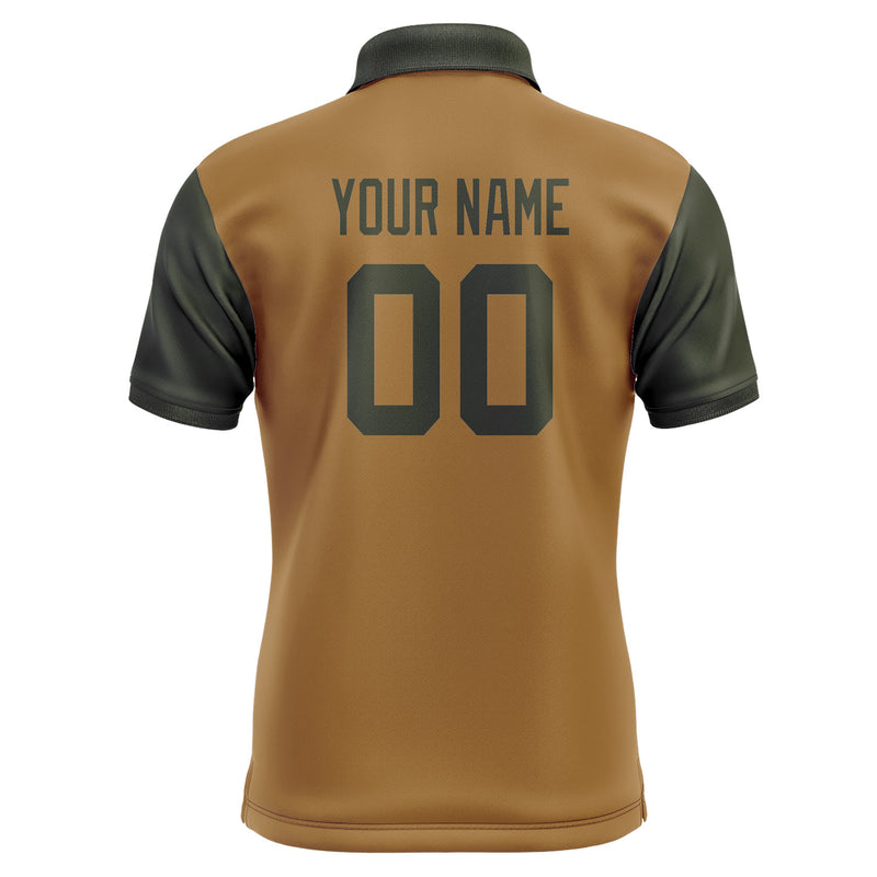 Custom Khaki Olive Short-Sleeve Polo Shirt PO220202B102