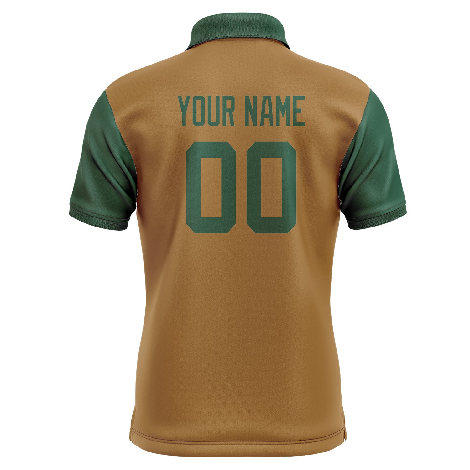 Custom Khaki Green Short-Sleeve Polo Shirt PO220505B105