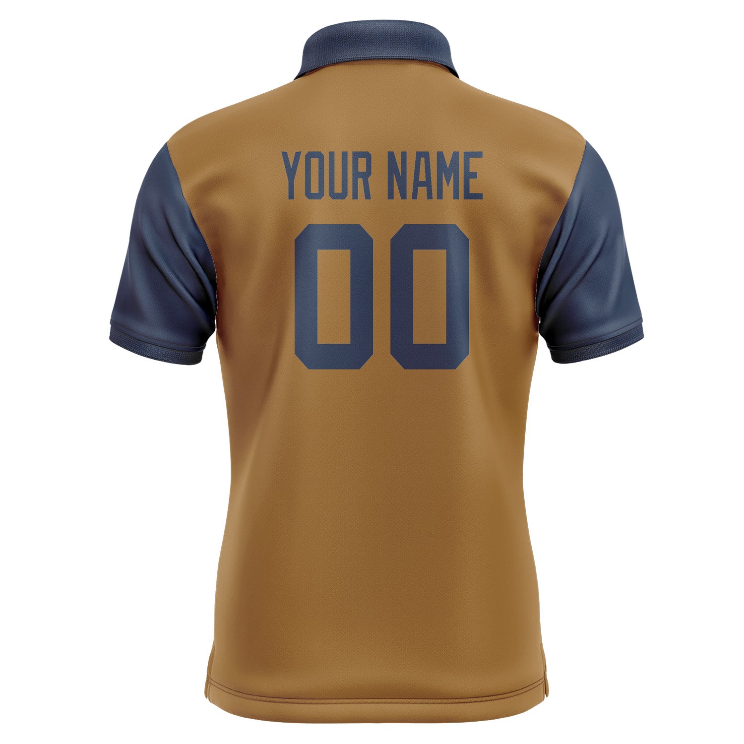 Custom Khaki Blue Short-Sleeve Polo Shirt PO221010B110