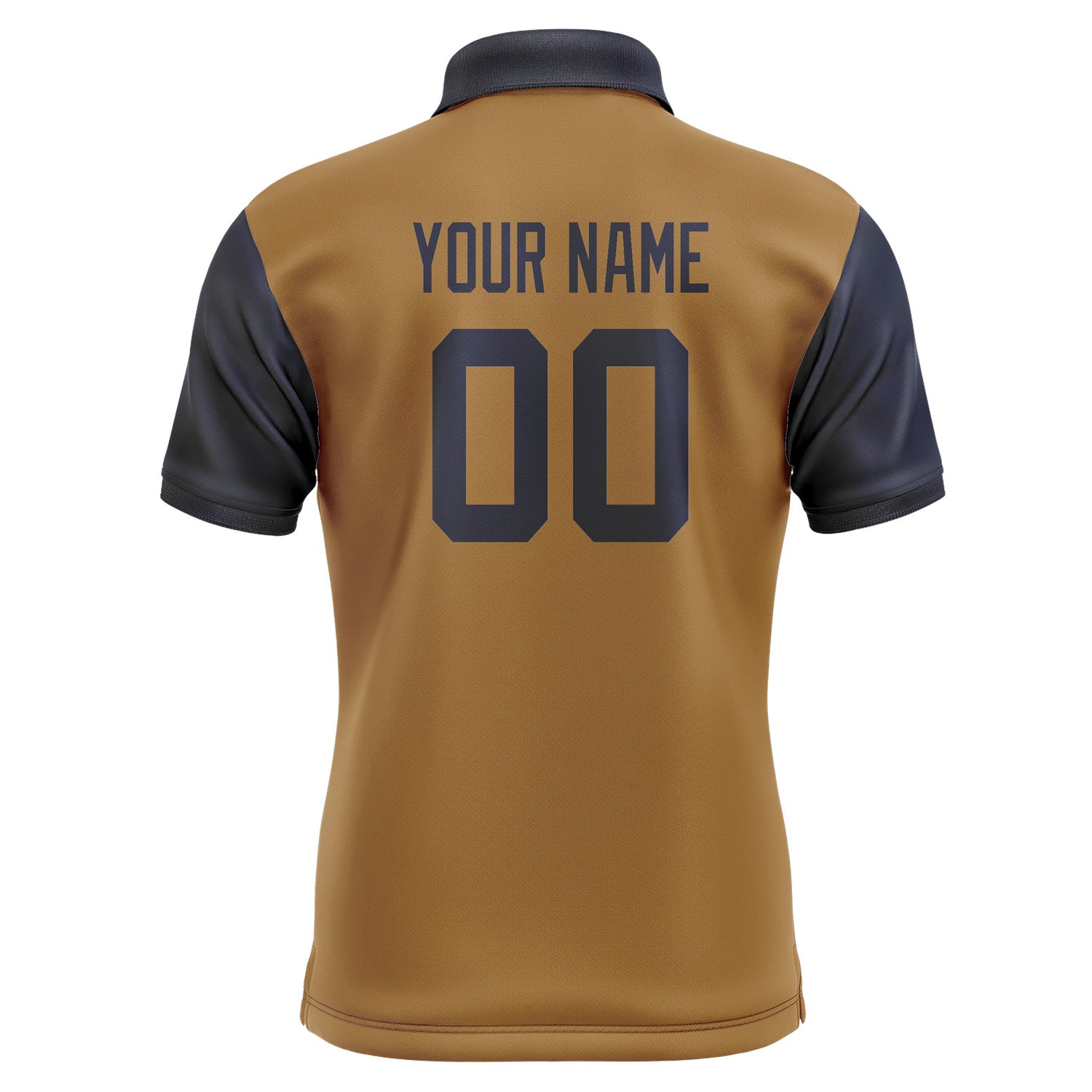 Custom Khaki Navy Short-Sleeve Polo Shirt PO221111B111