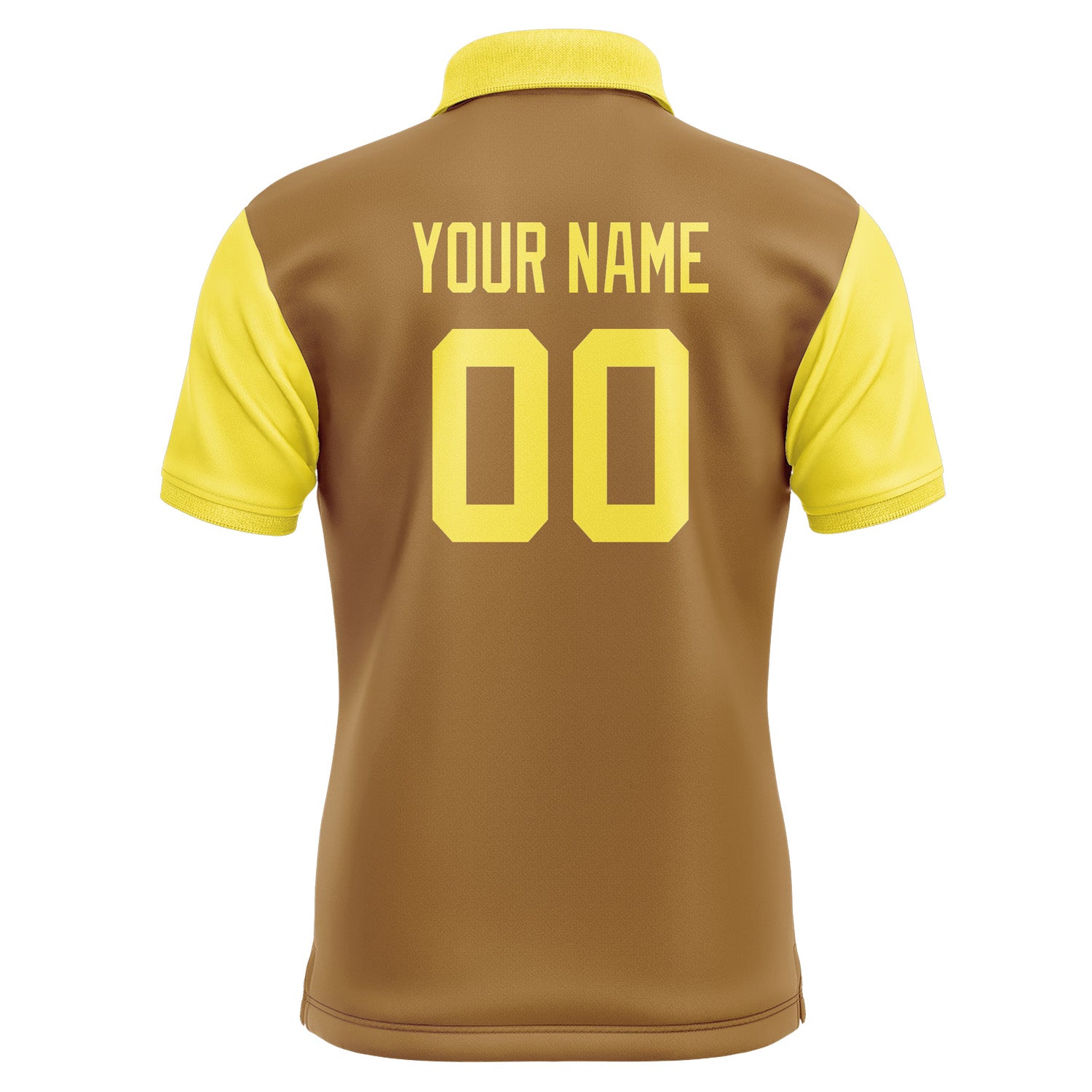 Custom Khaki Light Yellow Short-Sleeve Polo Shirt PO222626B126