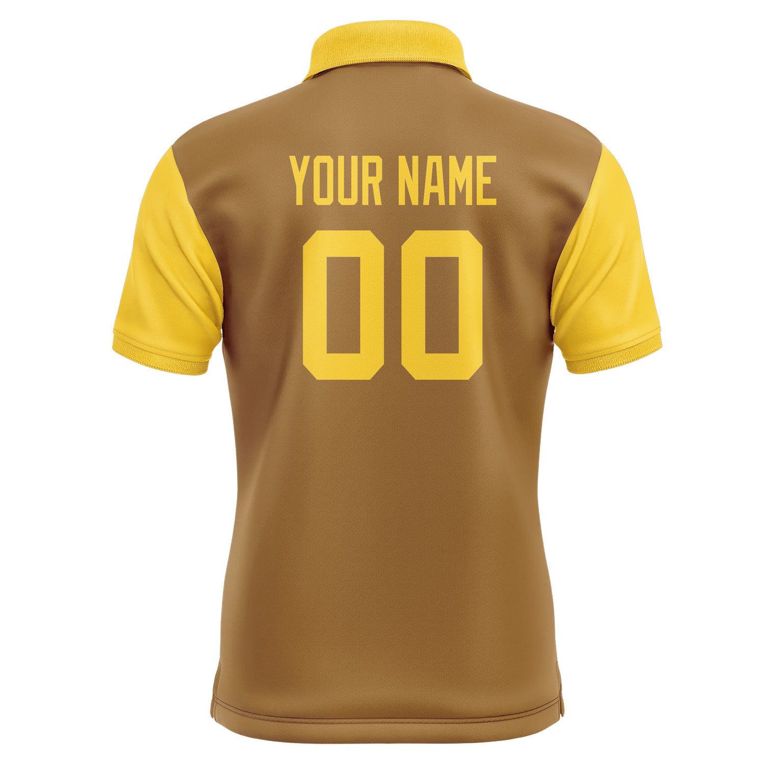 Custom Khaki Gold Short-Sleeve Polo Shirt PO223030B130