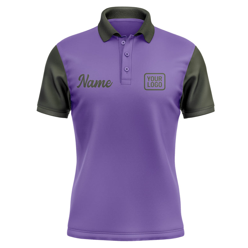 Custom Light Purple Olive Short-Sleeve Polo Shirt PO230202B102