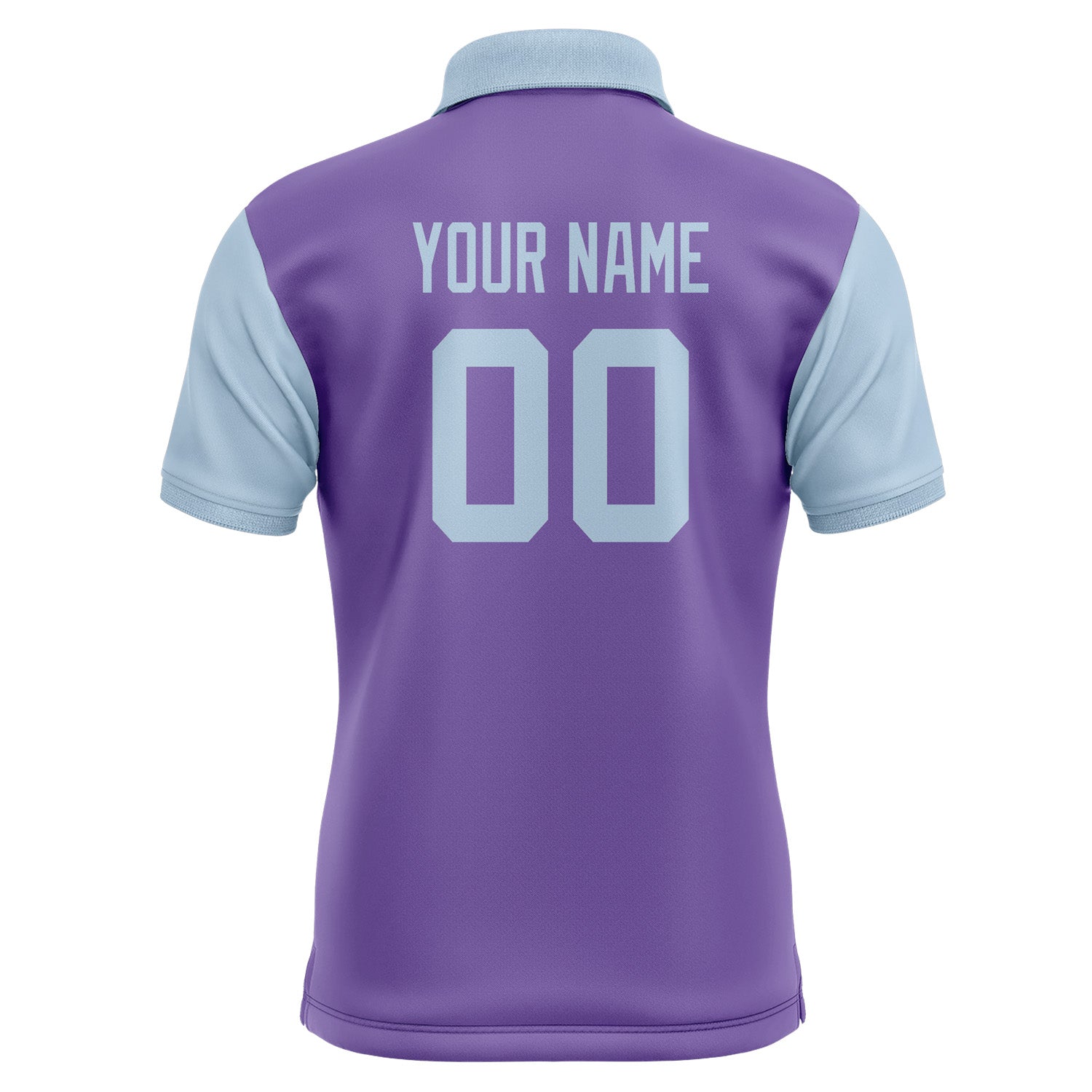 Custom Light Purple Light Blue Short-Sleeve Polo Shirt PO230808B108