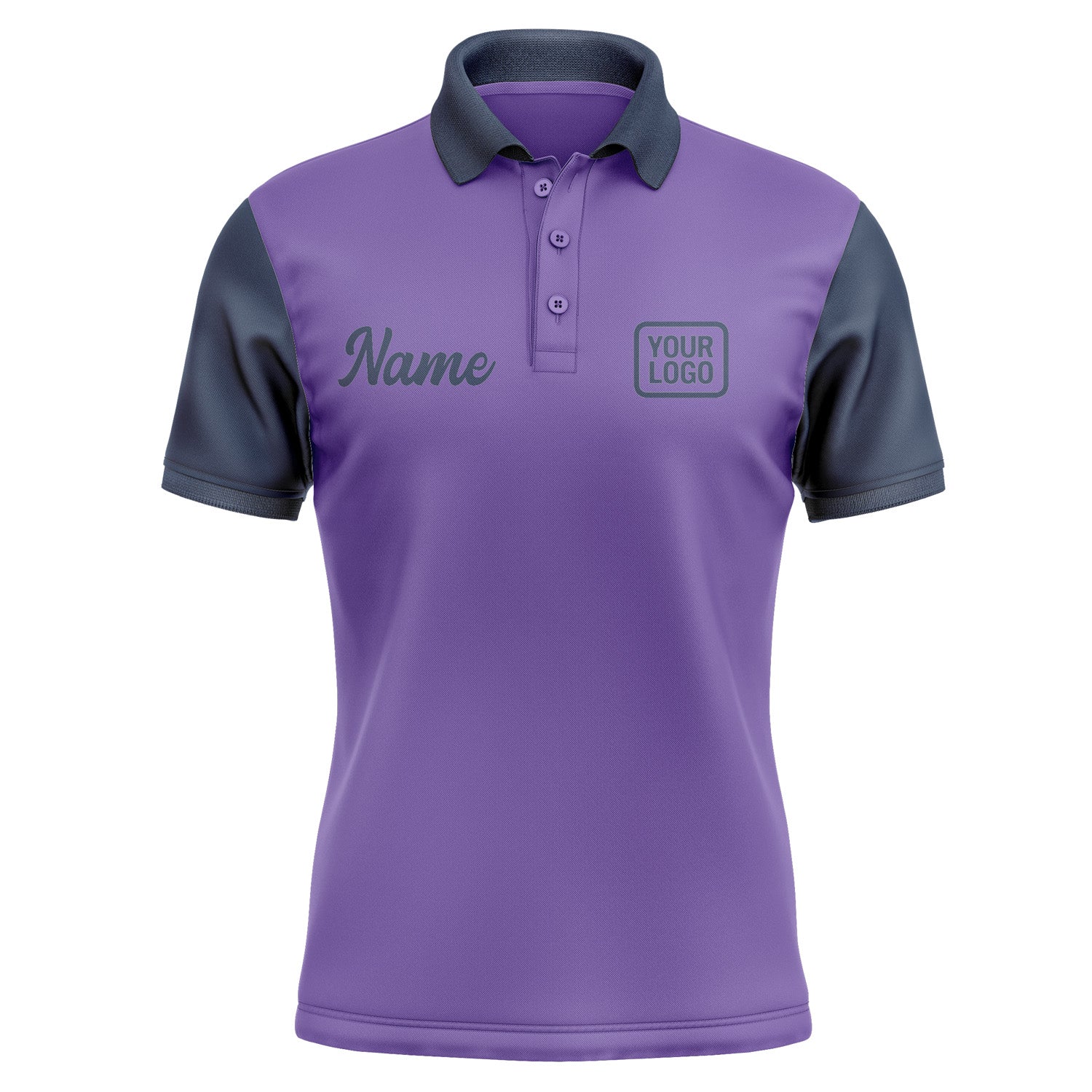 Custom Light Purple Blue Short-Sleeve Polo Shirt PO231010B110