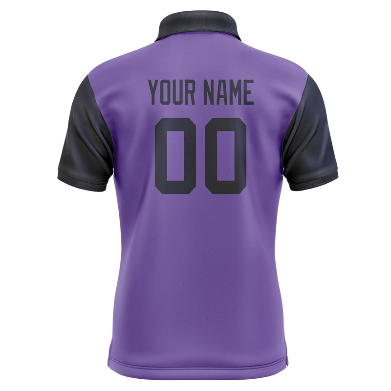 Custom Light Purple Navy Short-Sleeve Polo Shirt PO231111B111