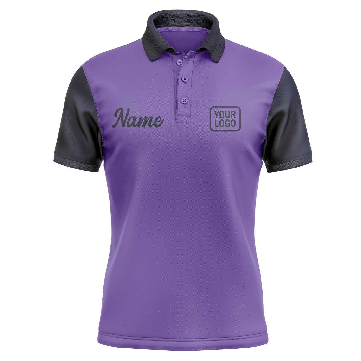 Custom Light Purple Navy Short-Sleeve Polo Shirt PO231111B111