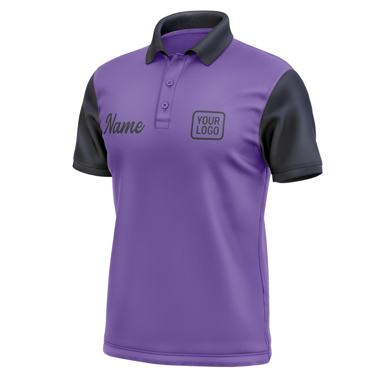 Custom Light Purple Navy Short-Sleeve Polo Shirt PO231111B111
