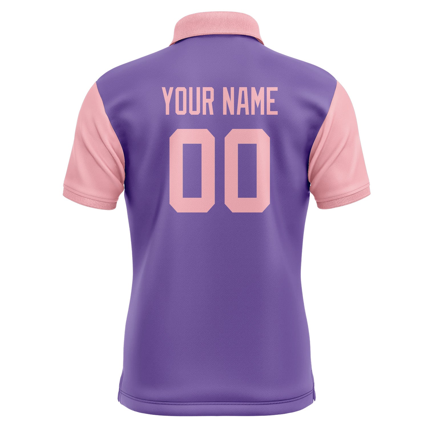 Custom Light Purple Light Pink Short-Sleeve Polo Shirt PO232121B121
