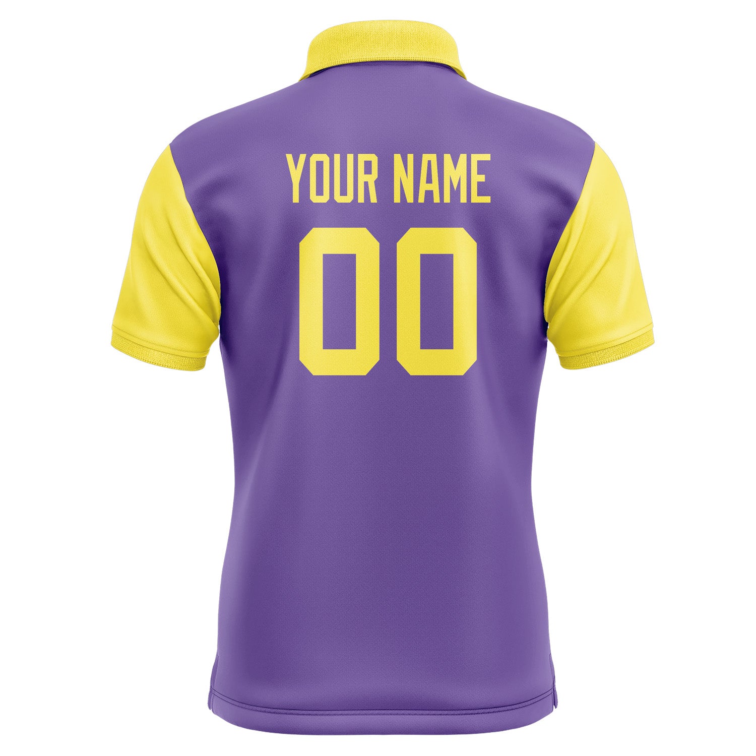Custom Light Purple Light Yellow Short-Sleeve Polo Shirt PO232626B126