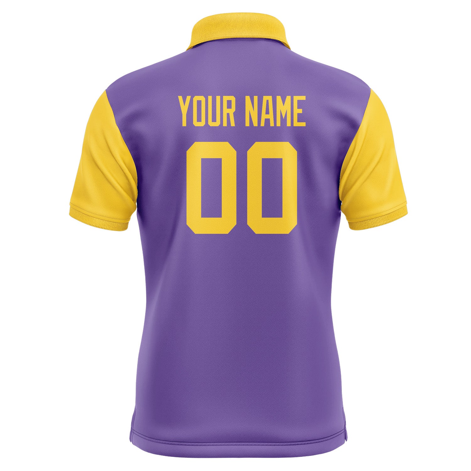 Custom Light Purple Gold Short-Sleeve Polo Shirt PO233030B130