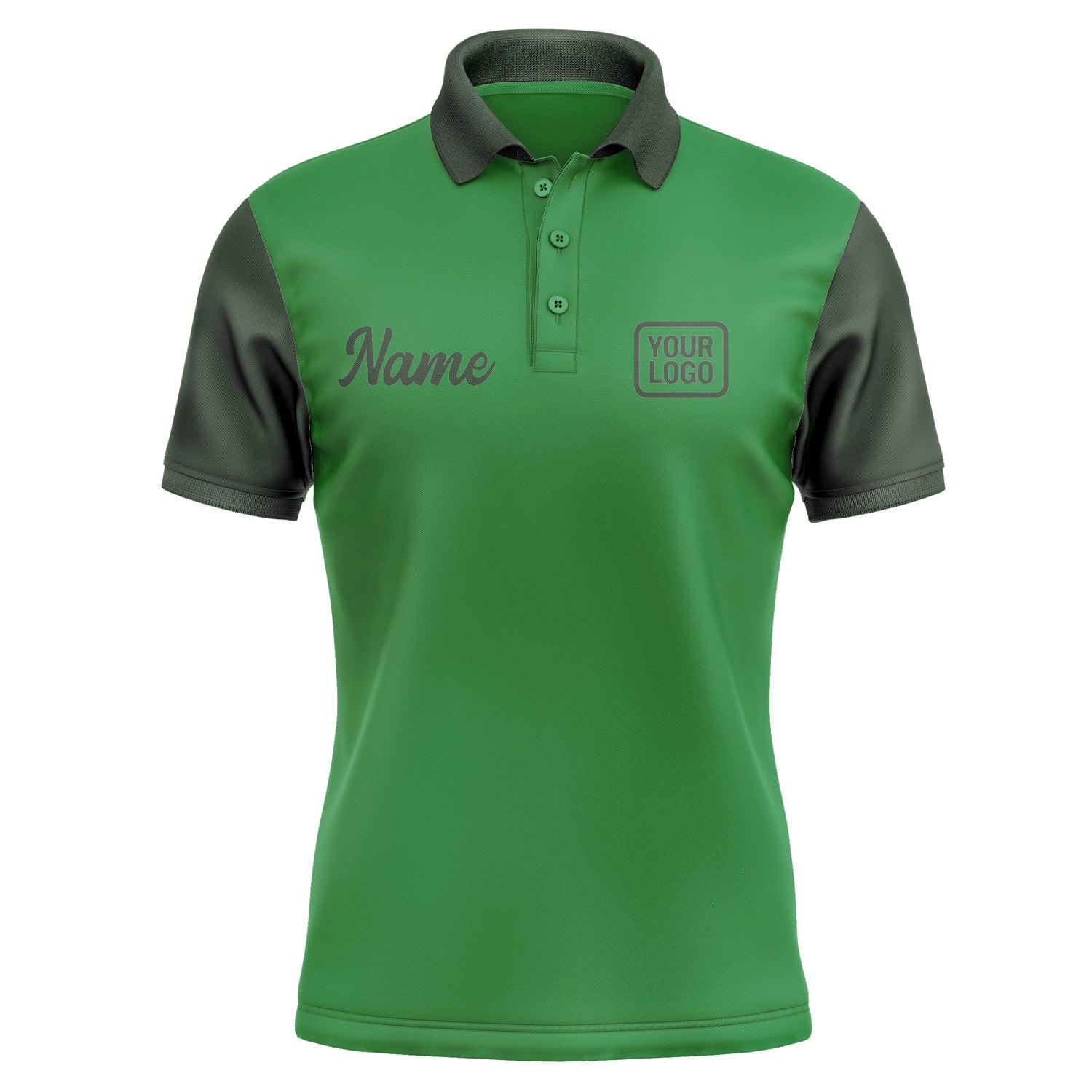Custom Emerald Green Dark Green Short-Sleeve Polo Shirt PO240606B106