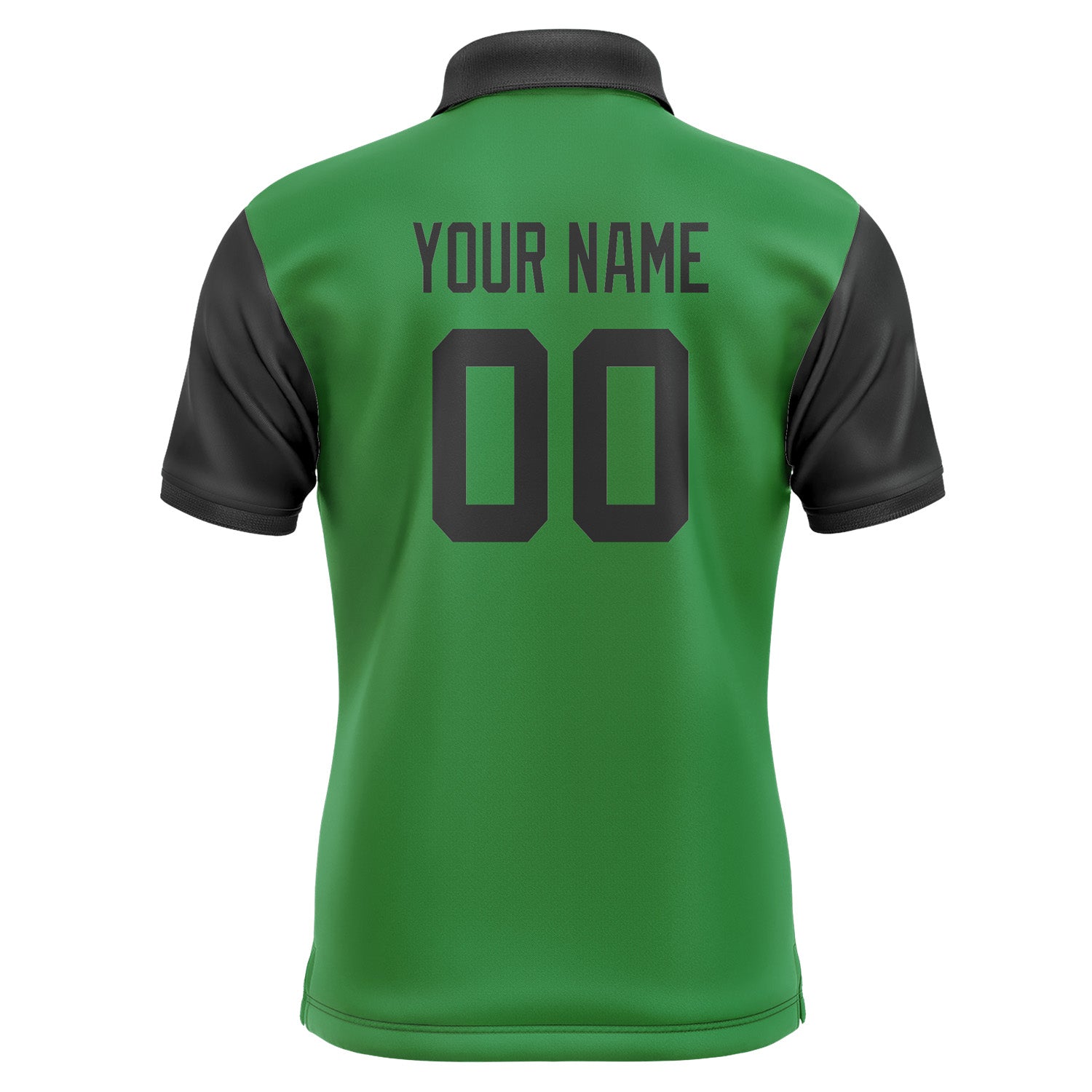 Custom Emerald Green Black Short-Sleeve Polo Shirt PO241717B117