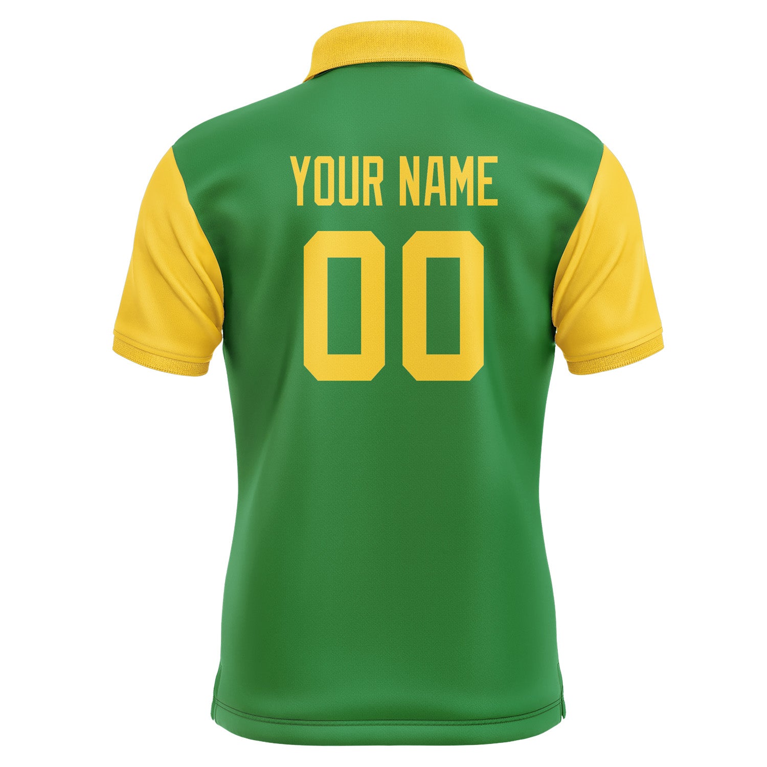 Custom Emerald Green Gold Short-Sleeve Polo Shirt PO243030B130