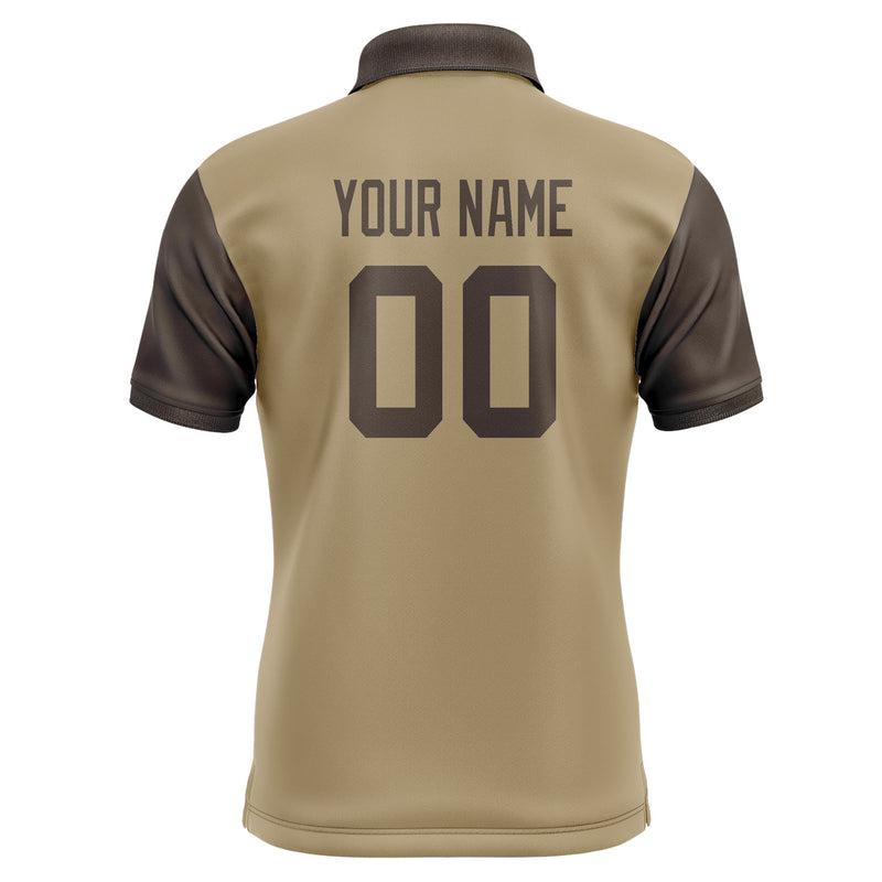 Custom Light Khaki Brown Short-Sleeve Polo Shirt PO250101B101
