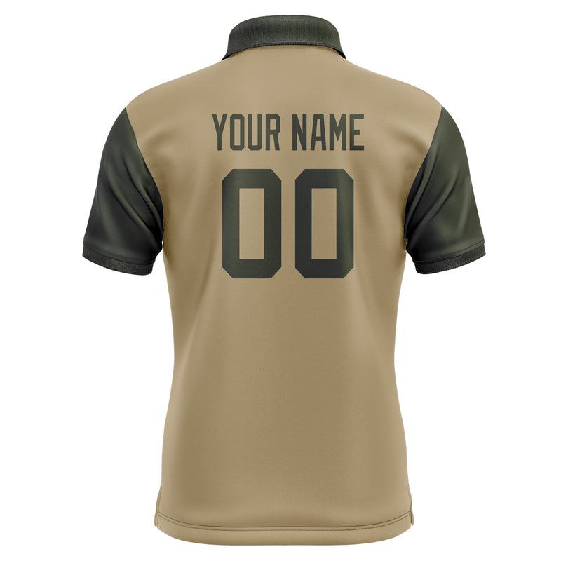 Custom Light Khaki Olive Short-Sleeve Polo Shirt PO250202B102