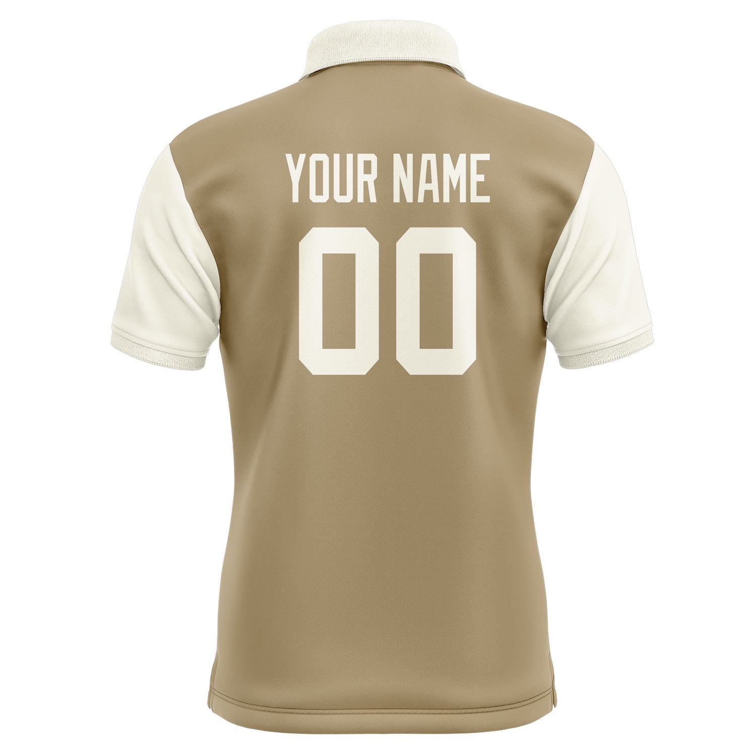 Custom Light Khaki Cream Short-Sleeve Polo Shirt PO250303B103