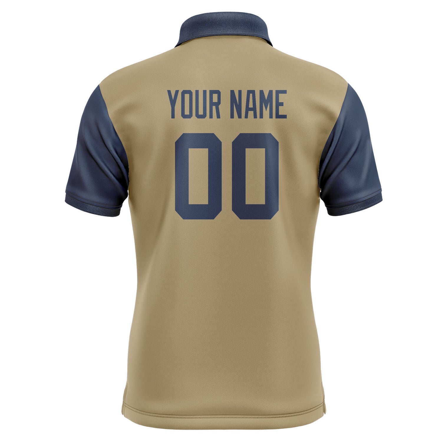 Custom Light Khaki Blue Short-Sleeve Polo Shirt PO251010B110