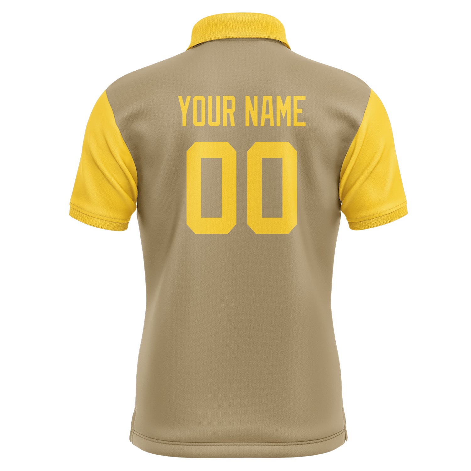Custom Light Khaki Gold Short-Sleeve Polo Shirt PO253030B130