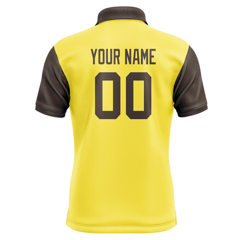 Custom Light Yellow Brown Short-Sleeve Polo Shirt PO260101B101