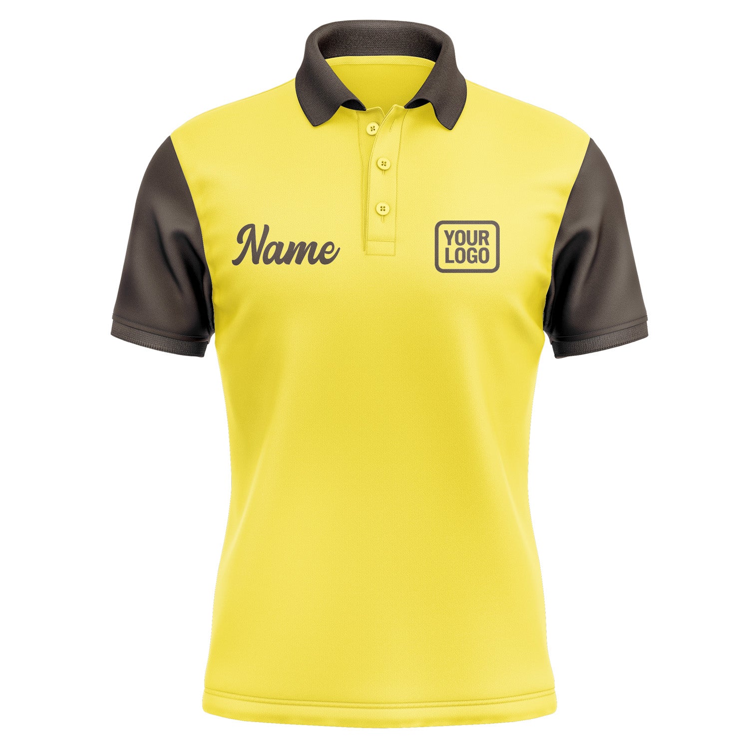 Custom Light Yellow Brown Short-Sleeve Polo Shirt PO260101B101