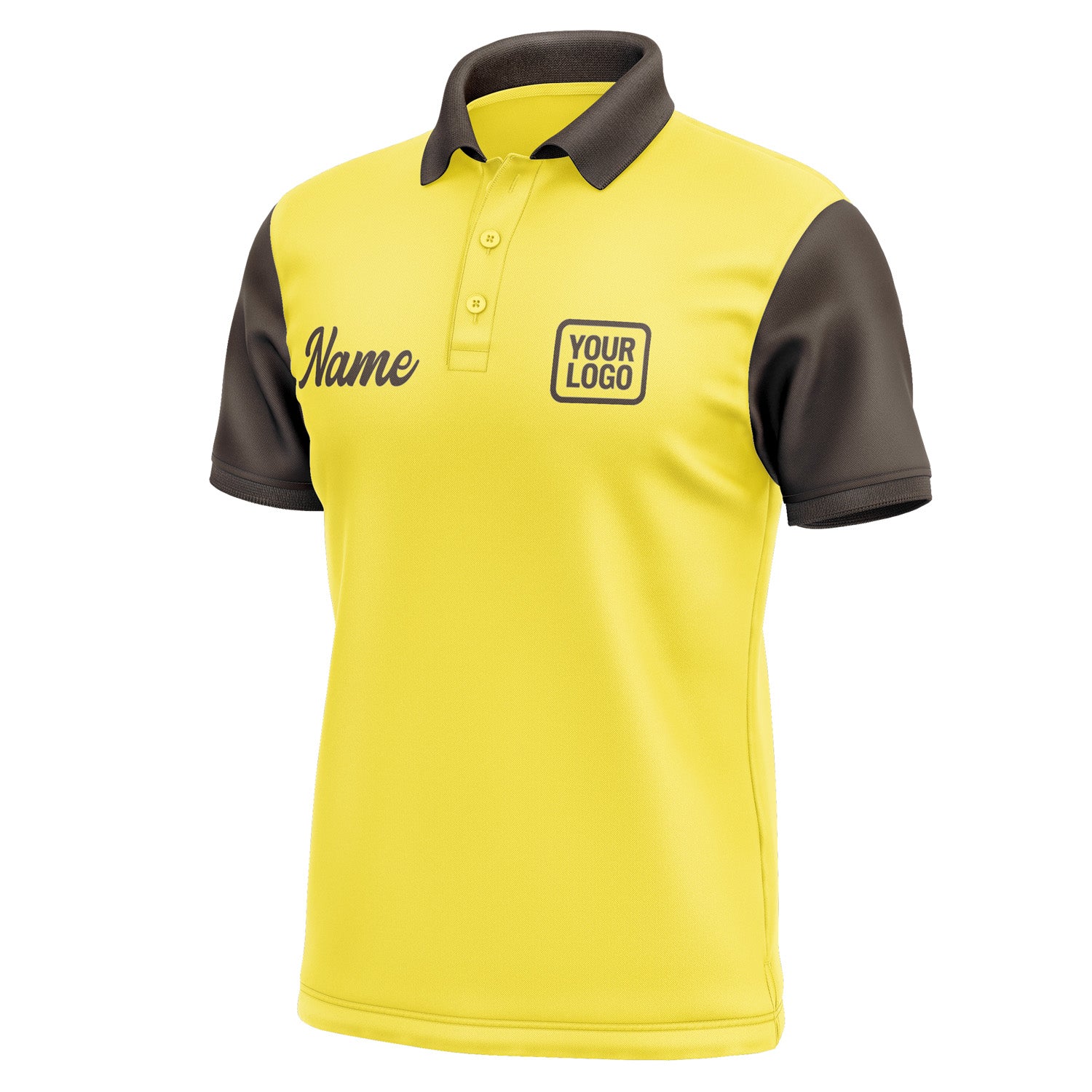 Custom Light Yellow Brown Short-Sleeve Polo Shirt PO260101B101