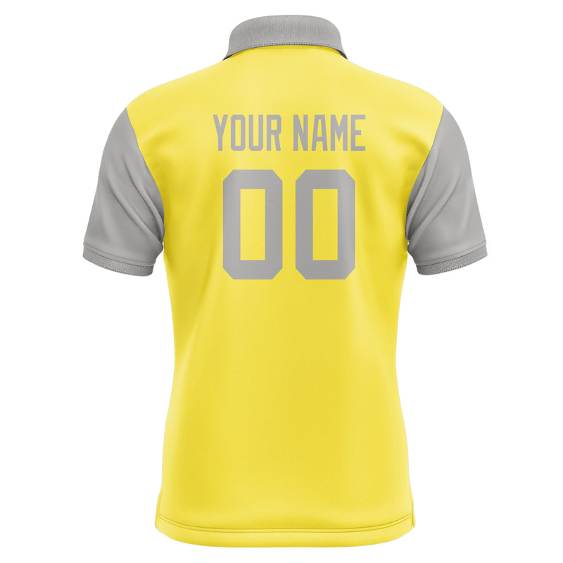 Custom Light Yellow Gray Short-Sleeve Polo Shirt PO260404B104