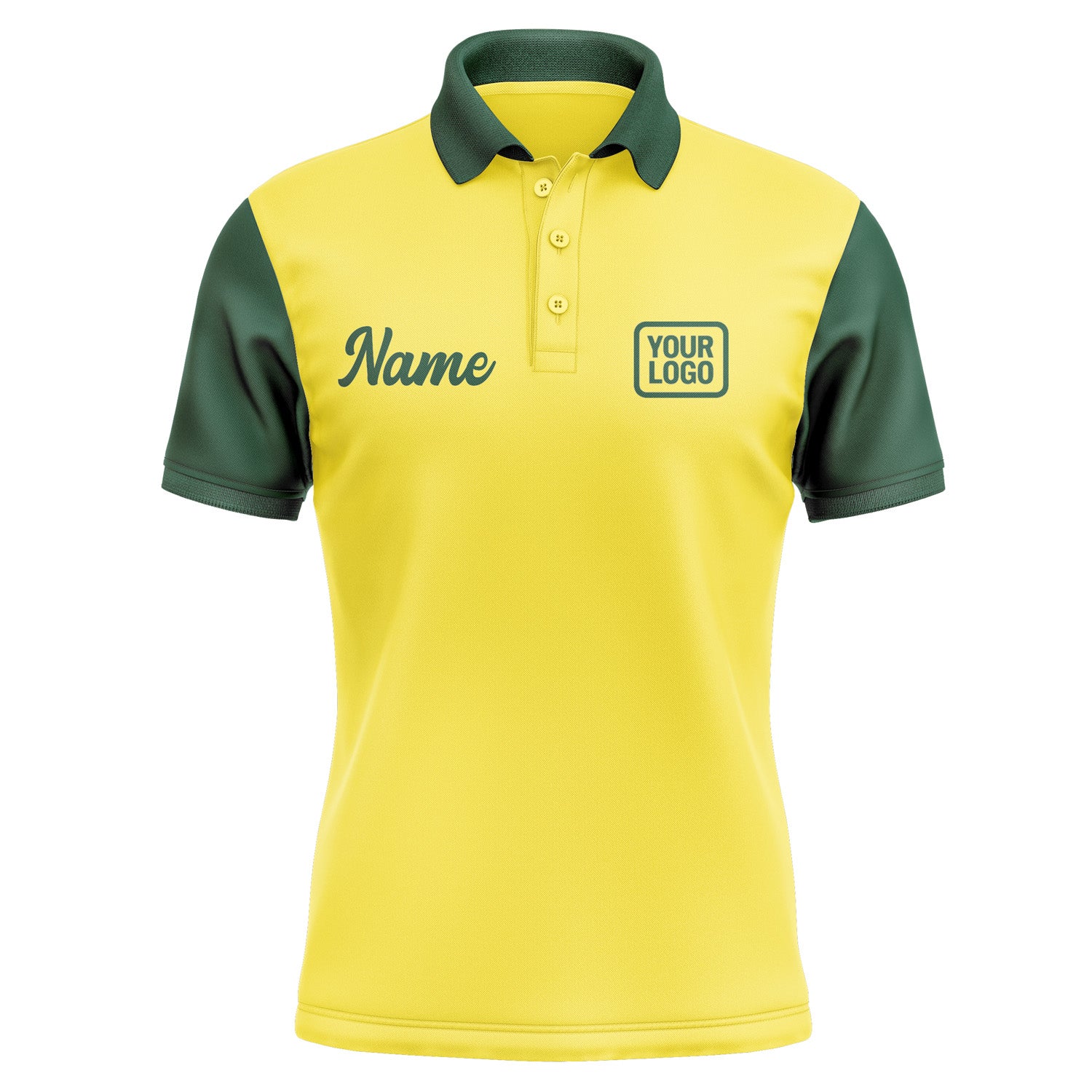 Custom Light Yellow Green Short-Sleeve Polo Shirt PO260505B105