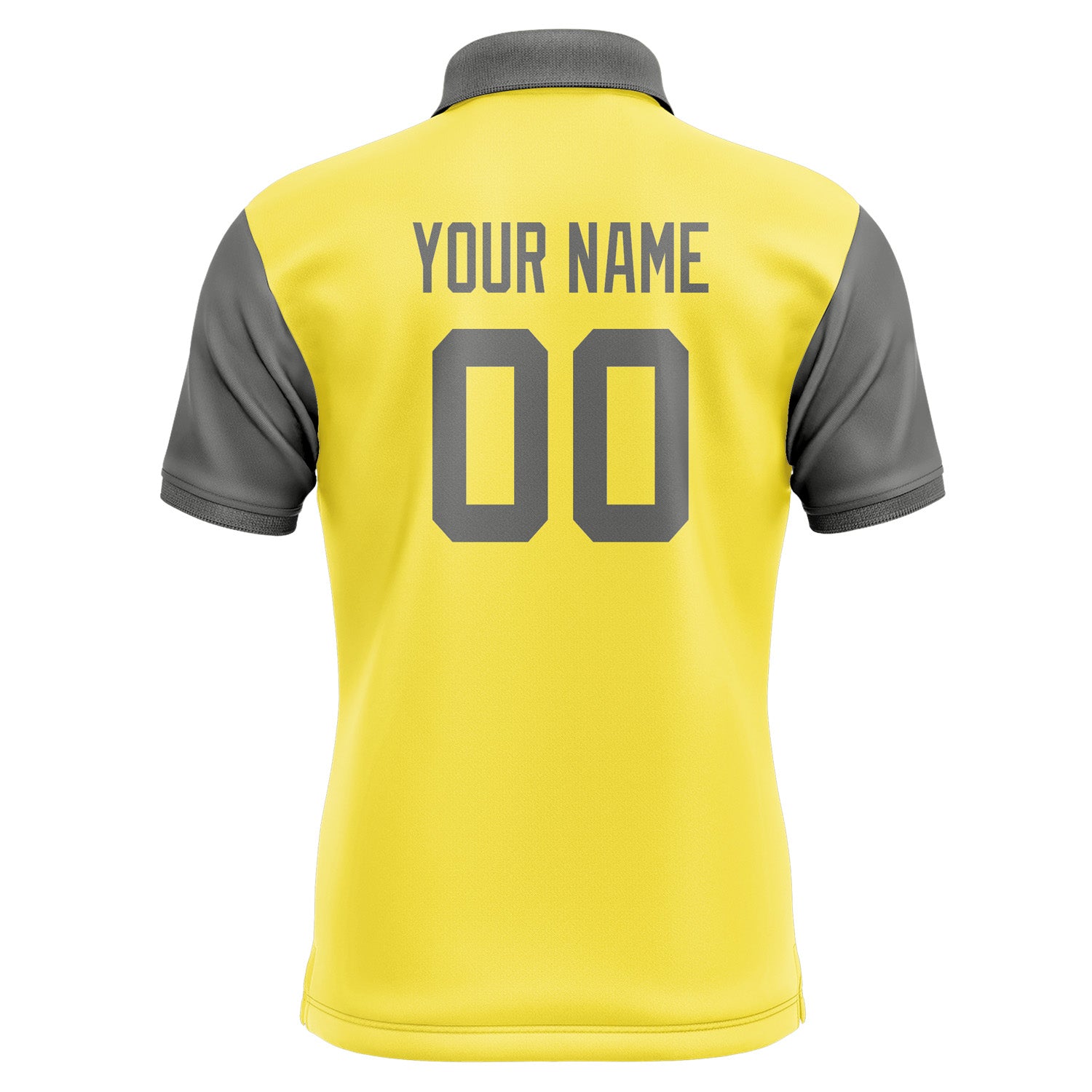 Custom Light Yellow Dark Grey Short-Sleeve Polo Shirt PO262020B120