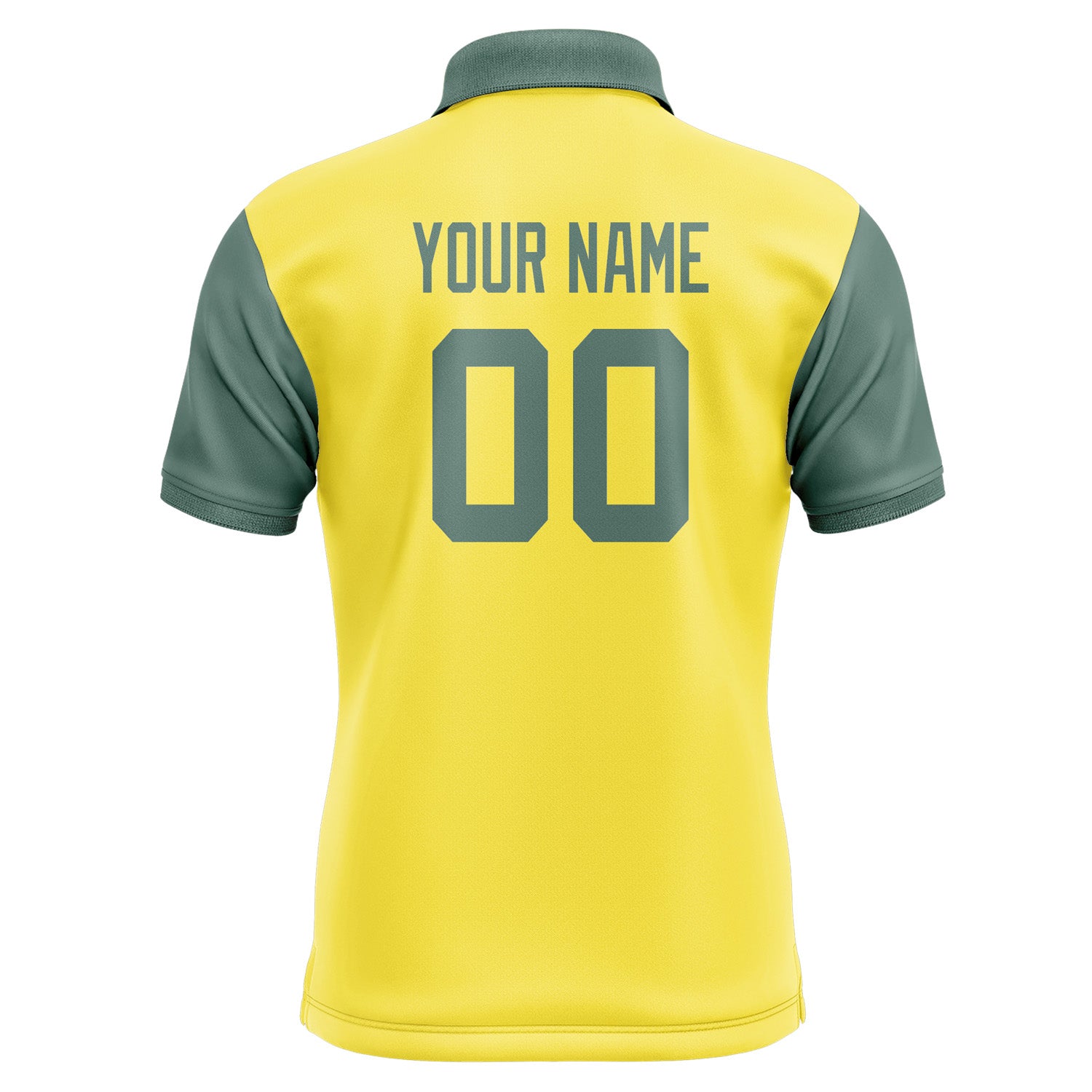 Custom Light Yellow Blue Green Short-Sleeve Polo Shirt PO262727B127