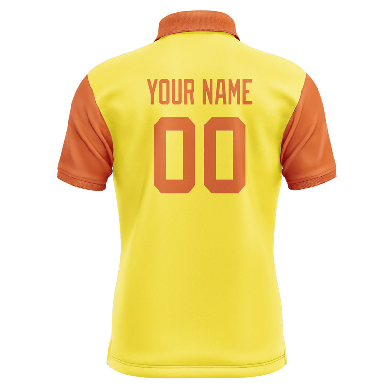 Custom Light Yellow Orange Short-Sleeve Polo Shirt PO262828B128